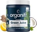 Organifi Green Juice -- -- 配有有机螺旋藻、Ashwagandha和Chlorella的粉末补充剂 -- -- 帮助实现健身目标和降低科尔蒂索尔水平,30天供应