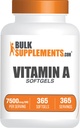BulkSupplements.com ויטמין A 25000 IU Softgels - ויטמין A תוסף, כמו Retinyl Palmitate, עבור עין & Immune תמיכה - Gluten Free, 1 Softgel לכל המשרת, 365 Count (Pack של 1)