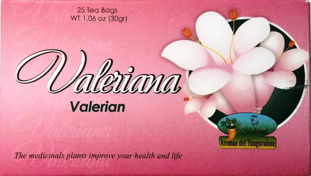 Valeriana Té. 25 Tea Bags. Valerian Tea. 2-PAK (50 Tea Bag Total) (50 Bolsas)