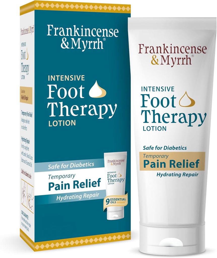 Frankincense və Myrrh Foot Ağrıya Yardım Kremi - Intensive Foot Therapy Lotion - Diabetik Nerve Ağrı Yardım Kremi / Dəstəsiz Gənclər / Frankincense Essential Oil, 3 Ounce (1-Pack)