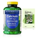 Spring Valley Calcium Plus Vitamin D Tablets Dietary Supplement, Bone Health, VIT D 20 mcg, 600 mg, 250 Count + Exclusive VitaMax Vitamin Guide (2 Items)
