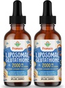 2000MG Liposomal Glutathione Liquid, 98% Absorption, Active Form L-Glutathione Supplement, Vegan Friendly, Antioxidatzaile Konplexu Indartsu Immune Sistemarako, Defentsa zahartzea, Detox, 4 FL.OZ