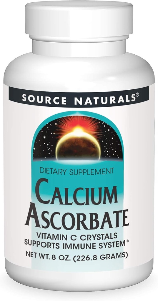 Quelle Naturals Calcium Ascorbate, Vitamin C Kristalle - Unterstützt Immunsystem - 8 oz