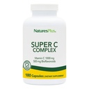 NaturesPlus Super C Complex - 180 Capsules - 1000mg Vitamin C + 500mg Bioflavonoids - Vegan, Gluten Free - 90 Servings