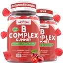 Methylated Vitamin B Complex Gummies 2 Pack, Methyl B12 & Folate with B1, B2, B3, B5, Biotin | Vitamin C, Zinc, Choline & Inositol – B Complex Supplement for Energy, Mood, Immune & Hair Skin Health