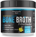 Intentionally Bare Bone Broth Protein Powder Vanilla - Multi Collagen Peptides Type 1 2 및 3 - Dairy Free Bone Broth Powder for Skin, Gut 및 Joint - 20 서빙
