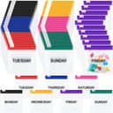 70 stuks Weekly Pill Pouch Tassen Zippered Herbruikbare Geneeskunde Organisator Set Zelfverzegeling Geneeskunde Organisator Travel Plastic Pill Tassen met schuifsluiting voor kleine items Opslag(Gekleurd)