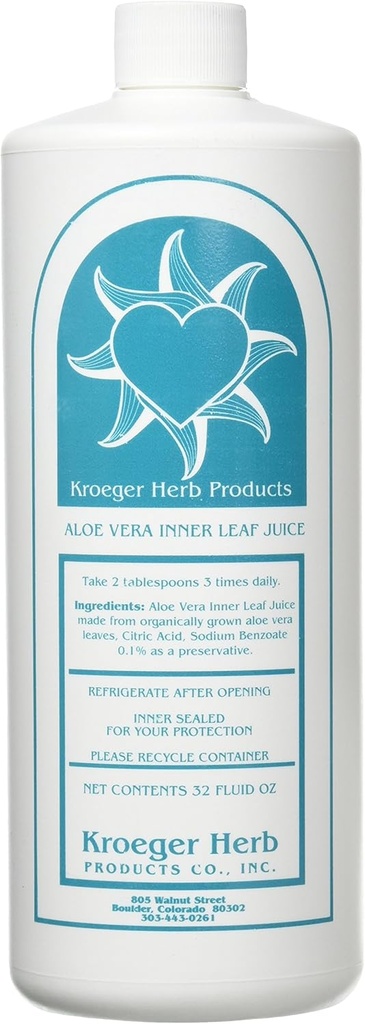 Kroeger Herb Aloe Vera Гель, Inner Leaf, 32 Ounce
