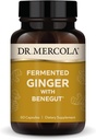 Dr. Mercola Fermented Ginger mit Benegut - unterstützt Verdauungs- und Gutgesundheit - Aids Occasional Gas, Bloating & Discomfort - Non-GMO, Gluten-Free & Soy-Free - 60 Kapseln (60 Servietten)