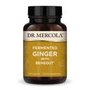 Dr. Mercola Fermented Ginger with Benegut - Supports Digestive & Gut Health - Aids Occasional Gas, Bloating & Discomfort - Non-GMO, Gluten-Free & Soy-Free - 60 Capsules (60 Servings)