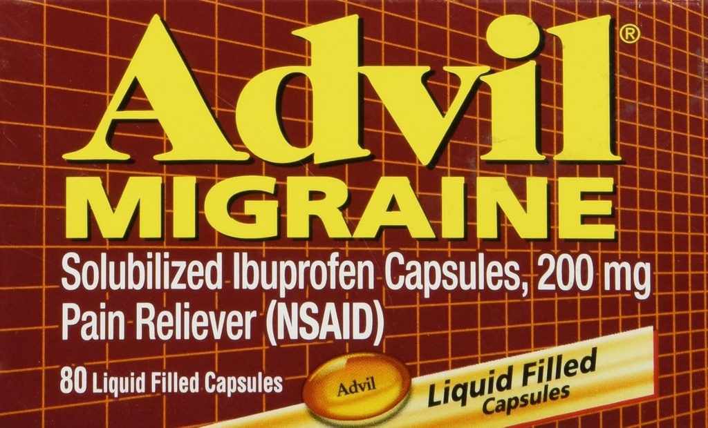 Advil Migraine - 80 bình chứa đầy chất lỏng
