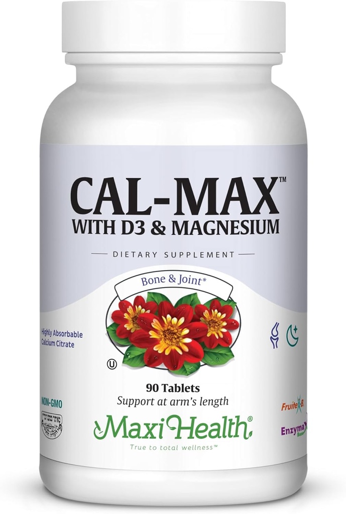 Calcium 1000 mg with Vitamin D3 (400 IU) and Magnesium (750 mg) - Dietary Supplement for Bone, Teeth, Joint Support - for Men and Women - 90 Tablets