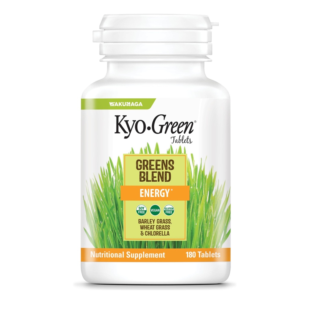 Kyolic Kyo-Green Greens Blend Energy, Tablets, 180 Tablets | Superfood Blend for Balanced Nutrition, Energy and Digestion Support*, Non-GMO, Vegan, Gluten-Free and Dairy-Free