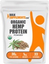 BulkSupplements.com Organic Hemp Protein Powder - Organic Hemp Protein, High Fiber Powder - Vegan & Gluten Free, 30g na Serving, 1kg (2,2 lbs) (Pack of 1)