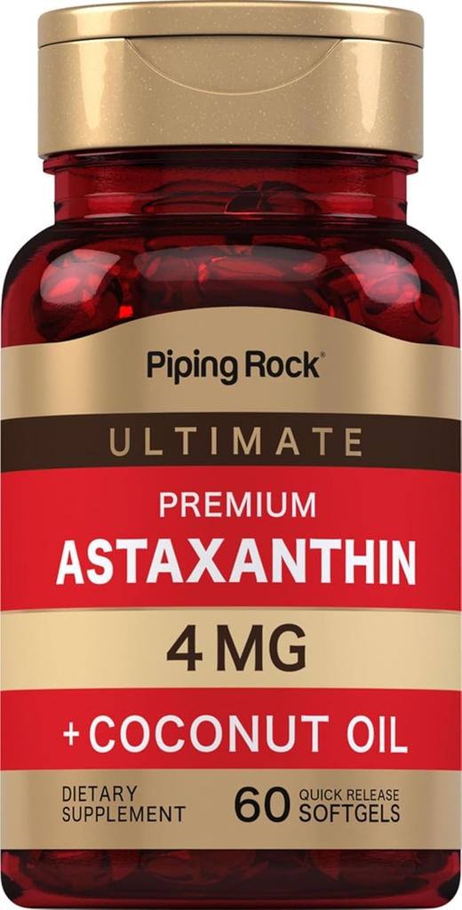 Piping Rock Astaxanthin 4mg d.m. 124; 60 Softstell. d.m. 124; Coffee Oil d.m. 124; Algut Extract.