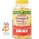 Spring Valley Omega-3 Fish Oil Soft Gels, 1000 mg, 180 Count, Dietary Supplement, Omega-3 Fatty Acids Bundle with Lual's 45 Diabetes Decoded