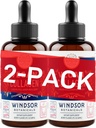 WINDSOR BOTÂNICAS Vegan Colágeno Builder Liquid Supplement - Impulsionador de colágeno com vitamina C, Biotina, Ácido Hialurônico & Ácidos Amino - Fruta orgânica & mistura vegetal - 120ml, 60 dia
