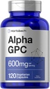 Horbäach Alpha GPC 600mg ... 120 kapselia... Kasvissyöjä, ei-GMO & Gluteeniton koliinilisä...