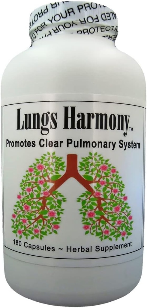 Lung Harmony - seriøs støtte til Clear Breathing. Lung Decongestant og Detox til Clear Lung Airways. 180 Maksimal styrke tabletter.
