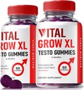 (2 Pack) Vital Grow XL, Ametlik Vital Grow XL Testo Gummies for Men, Boost Stamina and Confidence Gummy for Men, Vital GrowXL Meestoe Gomitas (120 Gummies)