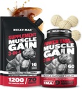 Bully Max 3-in-1 Liquid Dog Muscle Builder and Power Tabs (60 tabs) Bundel 
