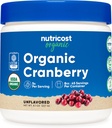 Nutricost Organic Cranberry Powder, 8 oz, 5G per Serving - Non-GMO, Gluteenivaba