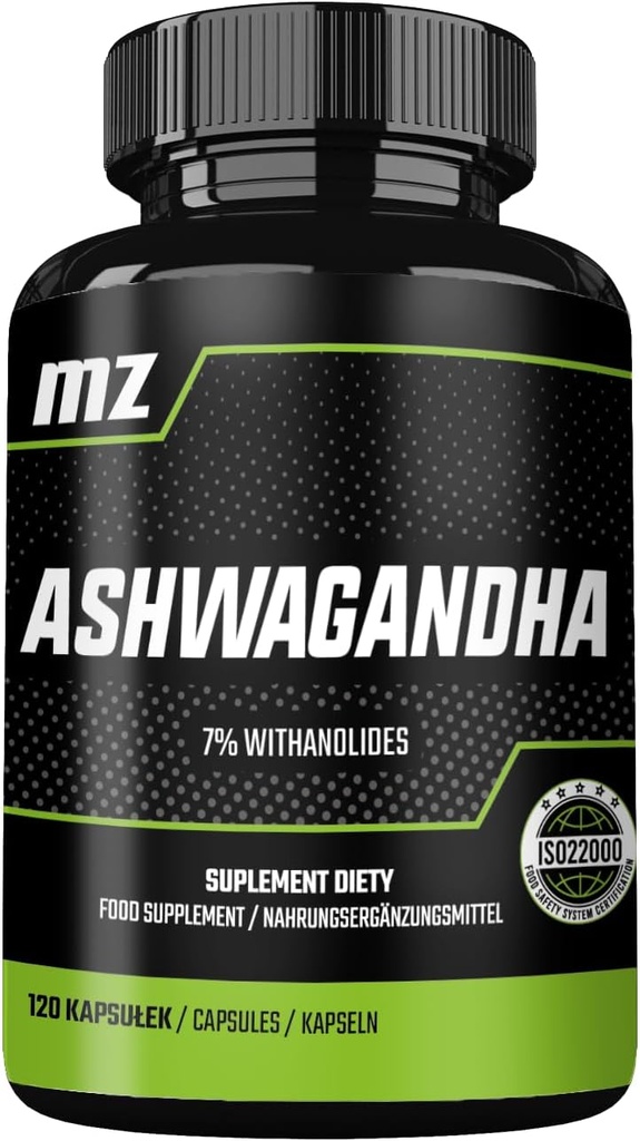 Ashwagandha Extract 142 mg per Capsule - 120 Capsules - 4 Month Supply - Dietary Supplement by MZ