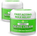 Miracle Nerve Cream - Maximális erő - Turmeric and Arnica Blend for Neuropathy Discomfort Relief - Soothing Foot & Hand Formula with MSM, B6, E - Made in USA - 2 Pack