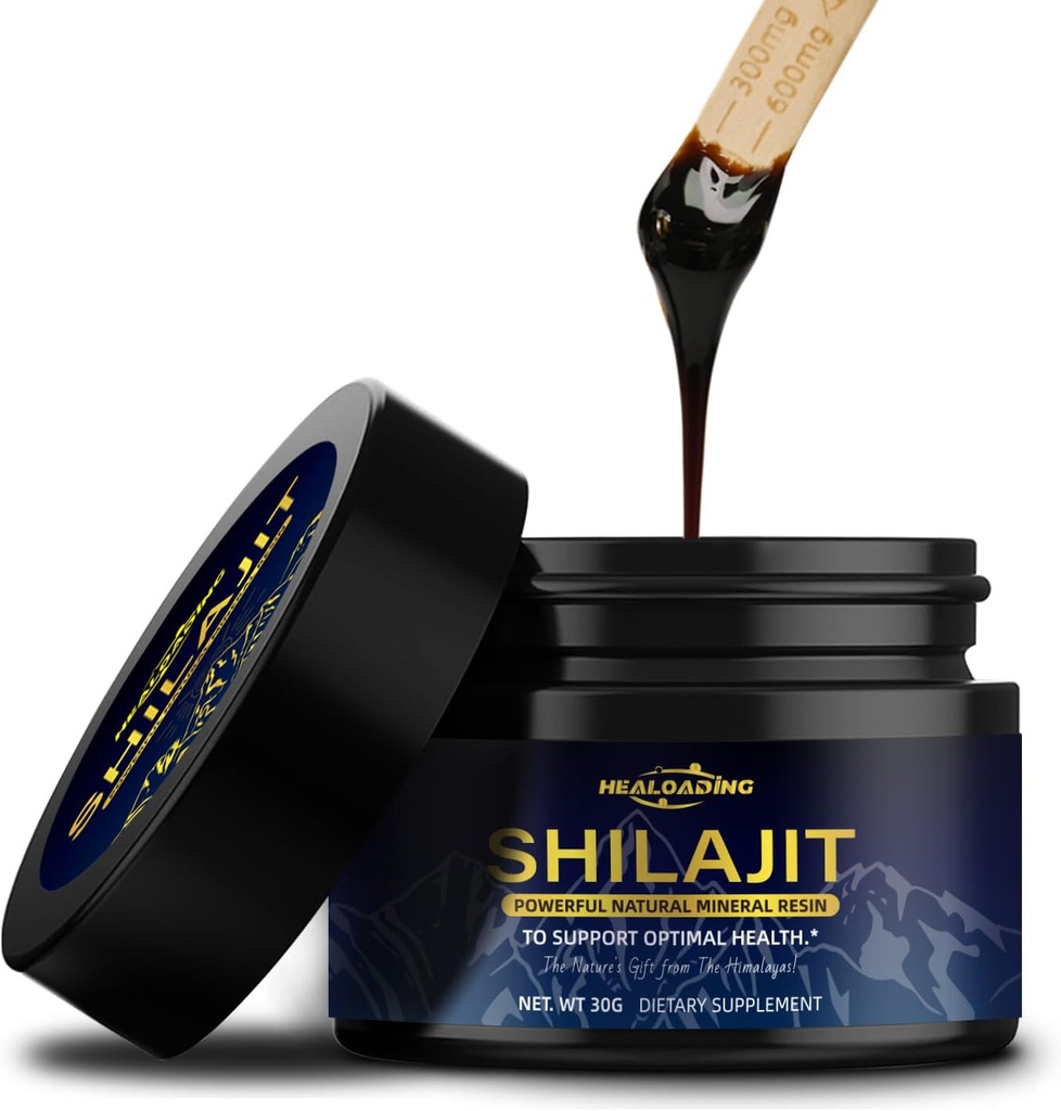 Shilajit Resin 100% Himalayan Shilajit: Підтримує енергію, імунітет, Антиокислотність, 30ггг Vegan-Friendly