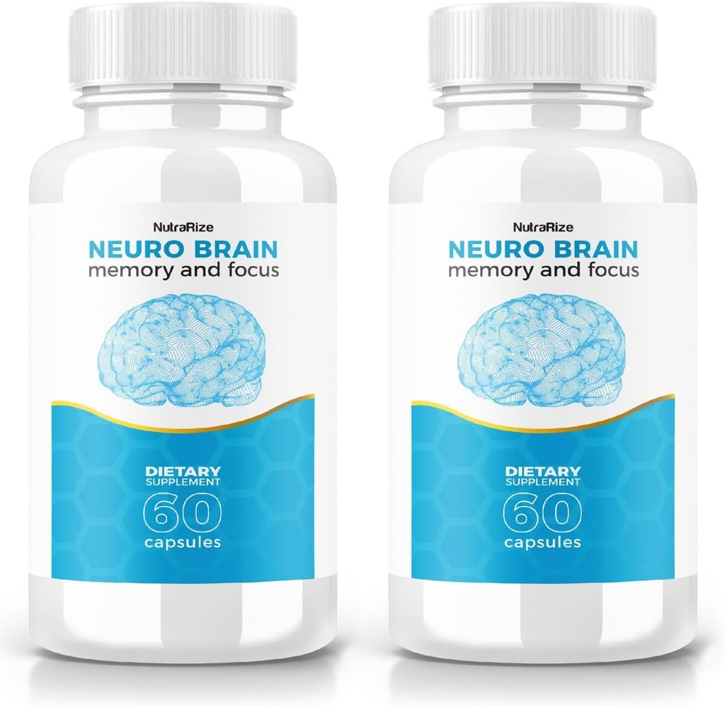 (2 Pack) Neuro Brain Capsules – Daily Fórmula con un Blend equilibrado para Focus, Concentration y Sharpness TENIDO Píldoras fáciles de tomar para soporte duradero (120 cápsulas)