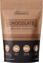 JUST INGREDIENTS Chocolate Protein Powder - 20-Serving Blend med 100% Grass-Fed Whey & Organic Plant Proteins - Rich Cocoa Flavor - Stöder Muscle Recovery, Energy
