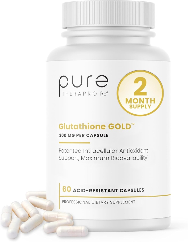 S-Acetyl Glutathione GOLD 300mg PER kapsula - 60 DRcaps "Acid-Resistant" | Estra-Strength | Glutathione forma azetilatu patentatua (Emothion®) | Farmazia maila | Eromenezko esteraratesen doako maila
