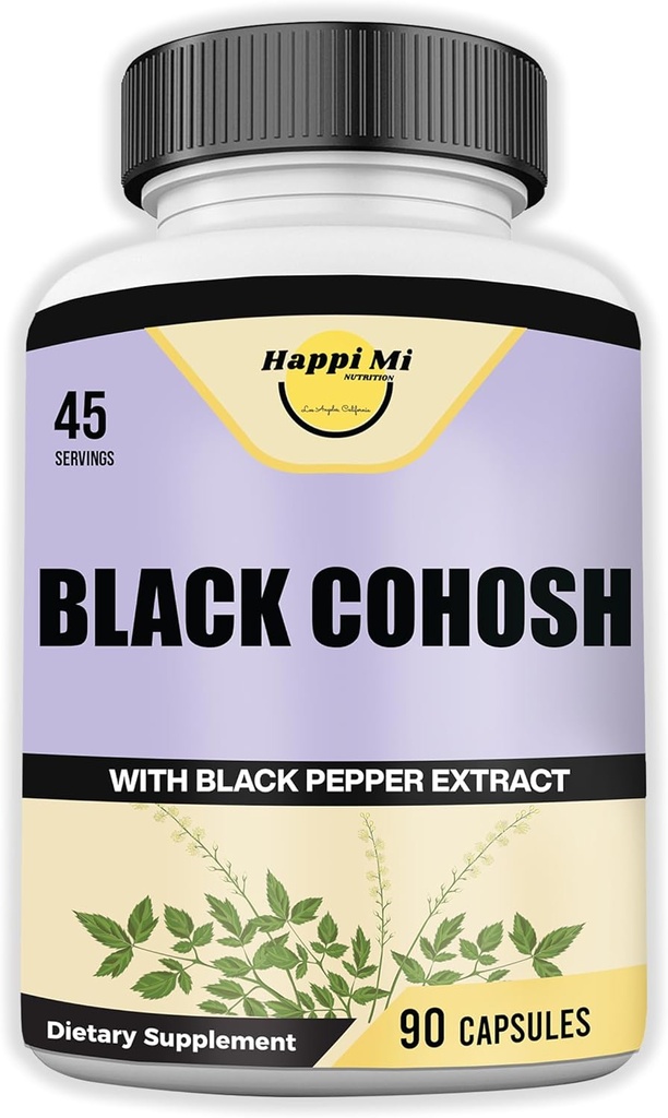 Black Cohosh, Xüsusi Menopause və Menstrual Support, Qadın Health Support, 90 Vegan Capsules, 45 Xidmət