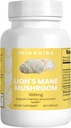 Houbové kapsle Organic Lion 's Houba 1000mg - Kognitivní podpora, Neuroprotective Nootropics, 60 Veganských Caps