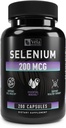 Selenium Capsule Supplement 1124; 200mcg 124; Dukung Antioksidant Sehat, Imune, Reproduktif, dan Thyroid Health *