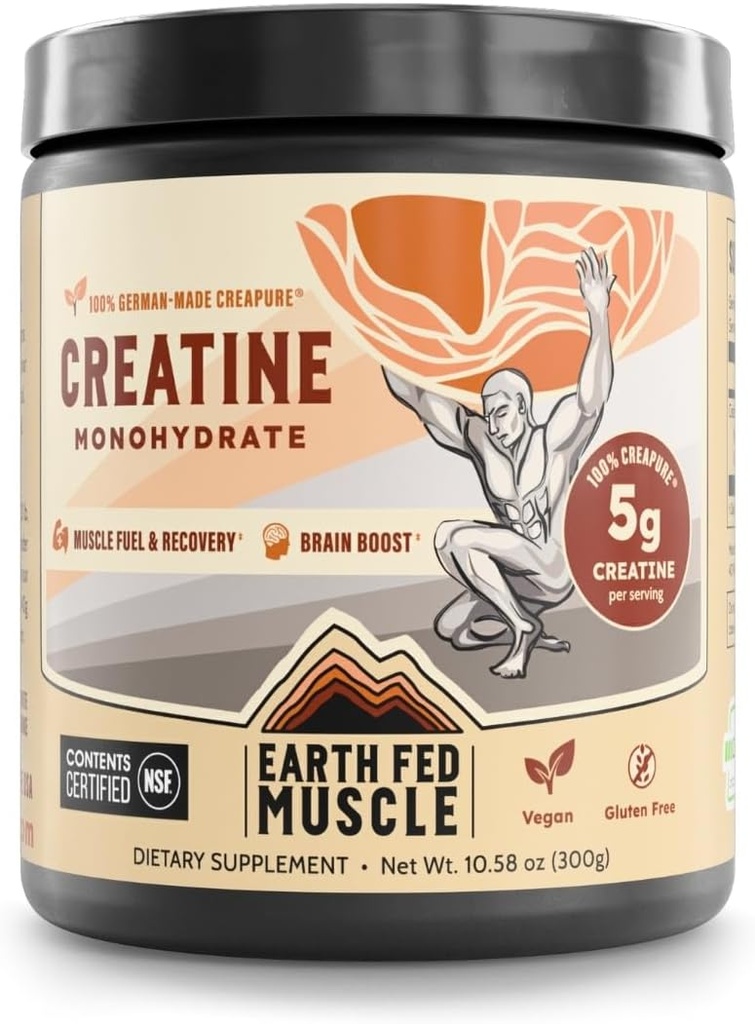 Earth Fed Muscle Transcende Creatina Monohidrat pulbere 