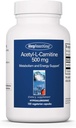 Allergy Research Group Acetyl-L-Carnitine 500mg Supplemento - Metabolismo e supporto energetico, ALC, Aminoacido Free Form, Capsule Vegetariani - 100 Conte