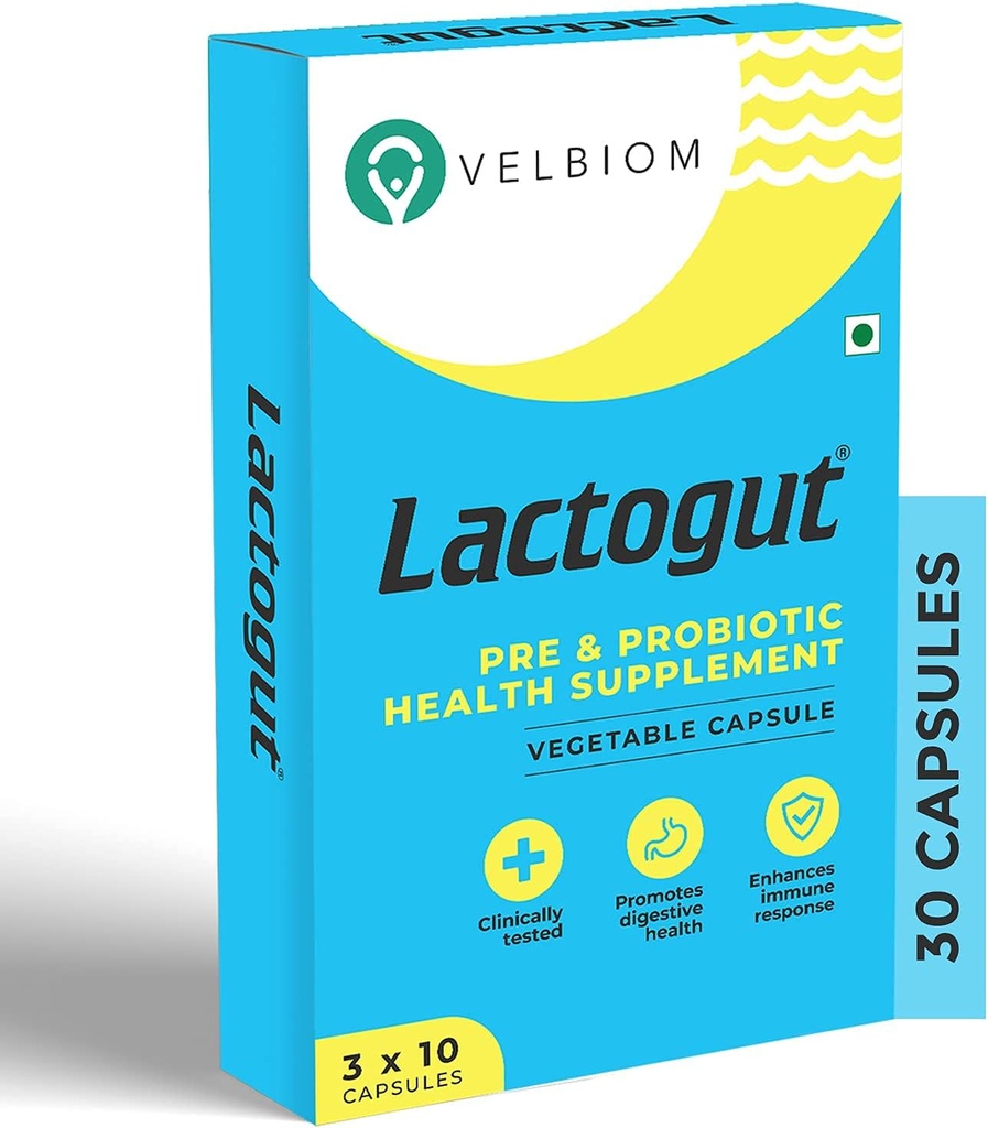 Lactogut Probiotikas Papildinājums Immunity un Gremošanas Veselības, Gut Health Multi Celmu un Vietnei specifiska pre-Probiotikas Formula palīdz Ibs un Ibd - 30 kapsulas