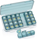 Pill Organizer 4 Times A Day, Pill Box 4 Times A Day 7 Day - Acedada Weekly Medicine Box bir Case ilə təchizatçı, Vitamin, Fish Oils, Supplements, Blue