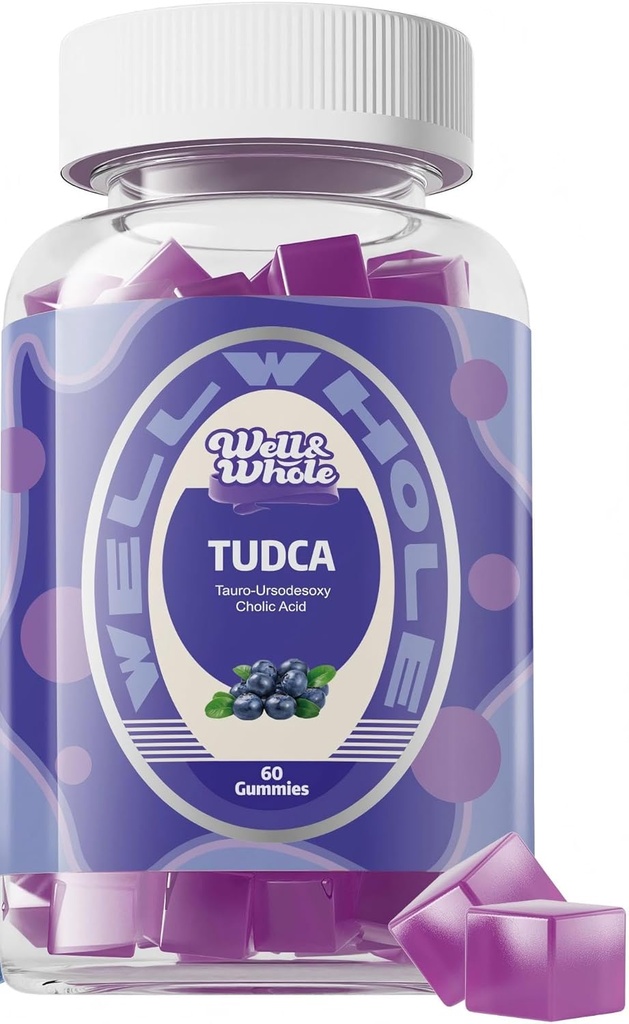 Well&Whole TUDCA Bile Сільки Gummies Liver Підтримка добавки 1000mg + Молоко Цетль 500mg - Клінічно Жеребець Підтримка Detox & Дайджест - Vegan, Non-GMO - 60 Count s