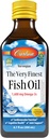 Carlson - The Very Fish Oil, 1600 mg Omega-3s,液态鱼油补充剂,挪威鱼油,野生捕捉,可持续来源的鱼油液体,柠檬,200ml, 6.7 Fl Ozz