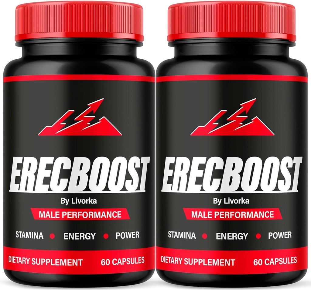 (2 Pack) Erecboost Capsules for Men, Erecboost Original, Erecboost for Men, ErecBooster, Erecboost En Capsulas, ErecaBoost Pills, Erecboost Pastillas, Erecboost Natural Advanced Formula, 120 Capsules