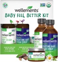 Wellements Organic Baby Feel Better Kit para 4 Meses+ Xaropes de dia e noite com peito e pé Rub □ Conforto calmante* para bebês □ USDA Certified Organic, Non-GMO, Gentle Baby Care Set