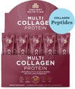 Gamle Ernæring kollagen peptider pulver, Multi collagen protein, kvinner og menn, vitamin C, Probiotika, Hydrolysert kollagen, støtter huden, ledd, Gut helse, uovertruffen, 40 Stick Packs