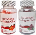 Genéricos Natureza Glow Glutationa Collagen - Strawberry & Cranberry Flavor Bundle, 60 chicletes mastigáveis