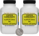 Copper Carbonate [Cu2(OH) 2CO3] 98 AR Grade Toz 1 Lb in Two Space-Saver Şişes USA