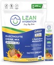 Lean Hydration Daily Electrolyte Packets Drink Mix  по 0 калории, Zero Sugar plus Витамини, Минерали и Още 16 ct (Pineapple Mango)