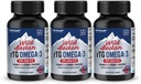 NANOWELL Wild Alaska rTG Omega-3 Fish Oil 1196mg - EPA, DHA, Vitamin D3 & E - 120 Softgeels x 3 Bottles (360 Count)