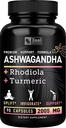 Zeal Organic Adaptogenic Ashwagandha Complex | 2005mg, 90 Capsules | Organic Ashwagandha Root Powder + Rhodiola Rosea + Turmeric | 3-in-1 Stress Relief, Energy & Joint Support Supplement