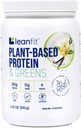 LeanFit Plant-Based Protein & Greens Natural Vanilla - 20g Plant Protein + 4 Leafy Greens Per Serving - Vegan, Gluten- Free, Soy- Free, No Sugar - 19 Servings, 1.21 Pound Tub